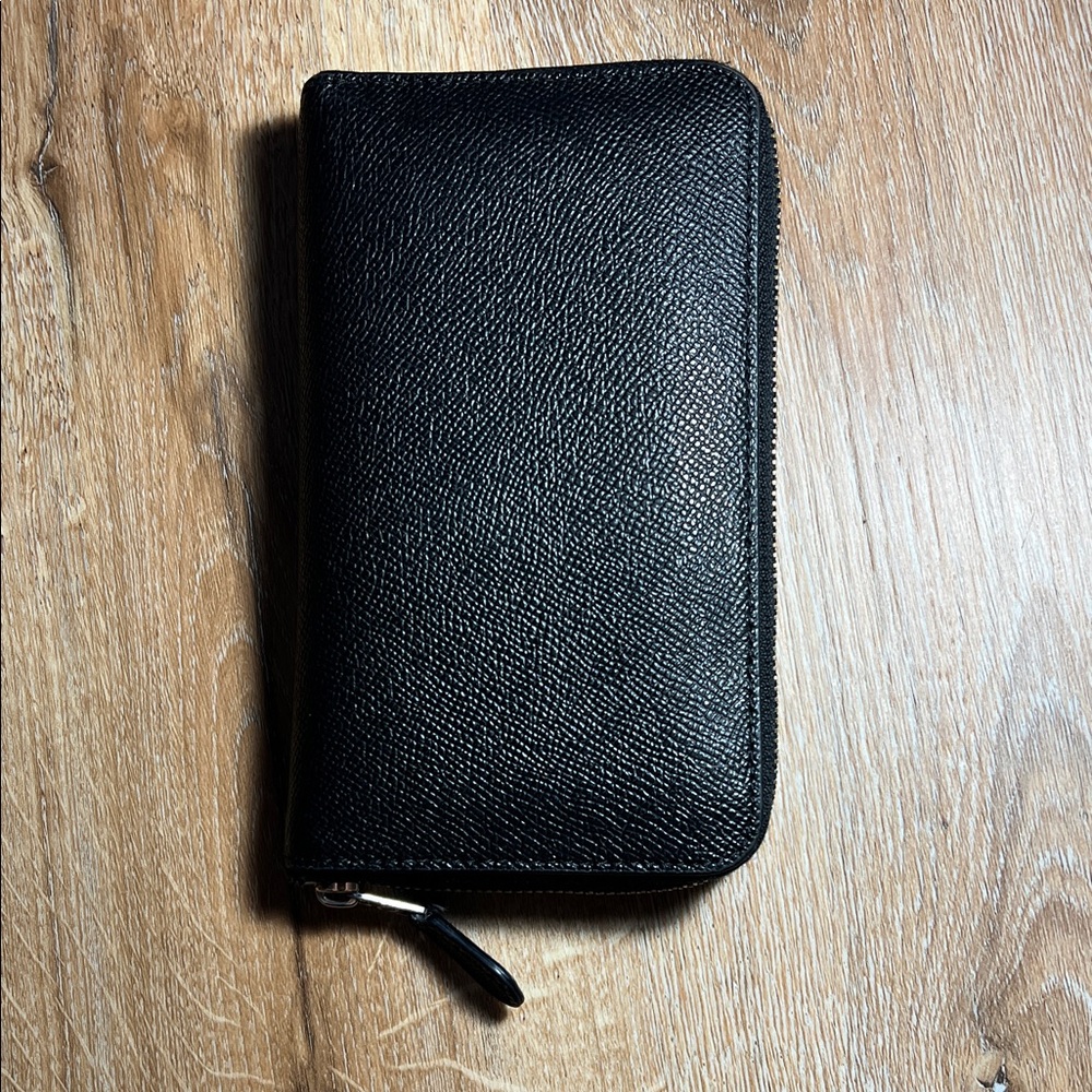 Coach Textured Black Zip Wallet - Picture 7 of 16